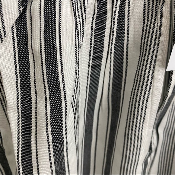 LOFT Plus Striped Ruffle Split Neck Shell - Picture 5 of 7